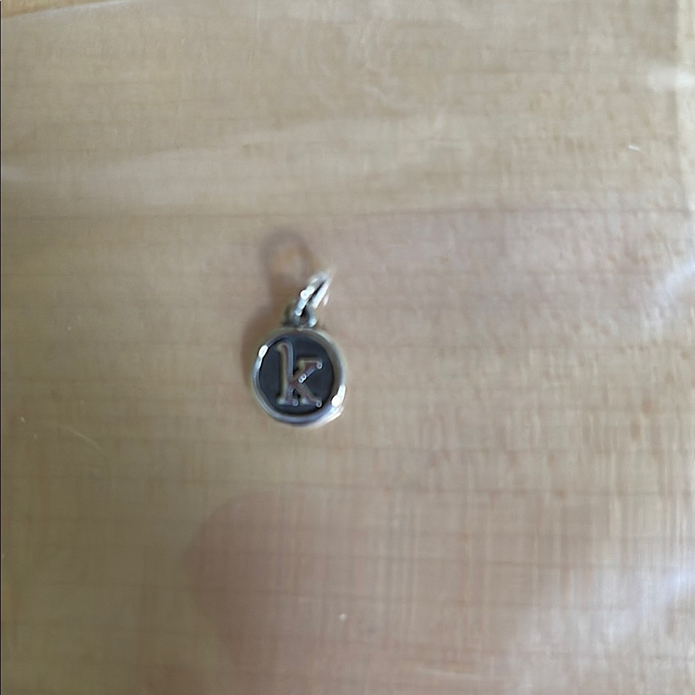 Silver Initial 'K' Pendant Charm from James Avery